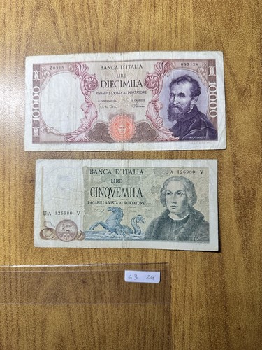Lotto banconote lire - 2,