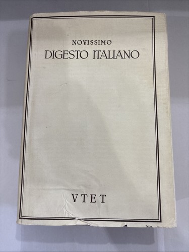 Novissimo digesto italiano - digesto,