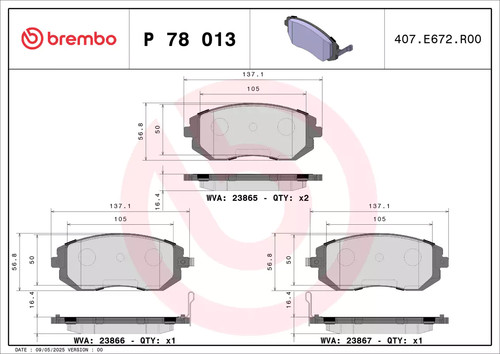 Kit pastiglie freno - , anteriore