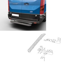 Pedana M-LINE pedana posteriore per FORD TRANSIT GEN. 7 - 120 cm - 2013+