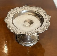 ?Alzatina ciotola piatto In Argento 800 Porta Petit fours Secolo Scorso