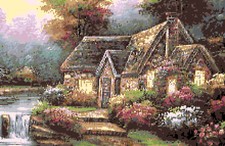 SCHEMA SCHEMI PUNTO CROCE CASA NEL BOSCO PAESAGGI DMC