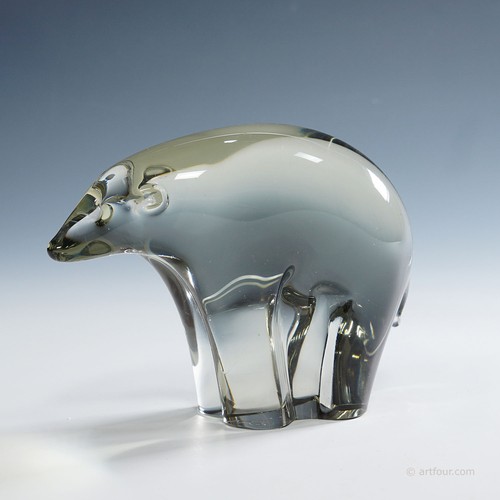 Scultura vetro un orso - un,