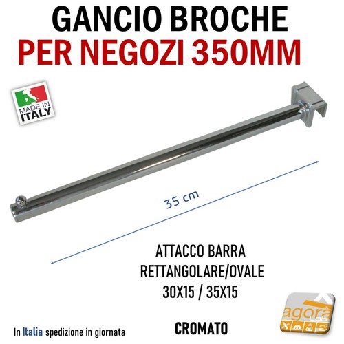 Gancio diritto 35cm broche - diritto,