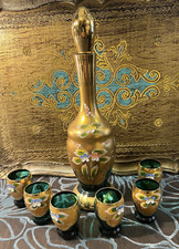 Murano liqueur service green