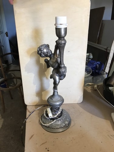 Lampada con putto - lampada, in