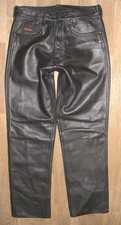 Polo Indian - Uomo- Jeans IN Pelle/Biker- Pantaloni di Pelle Nero Circa W30/L30