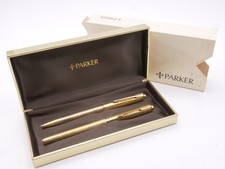 Parure penna stilografica + ballpoint Parker 180 Gold Plated full set