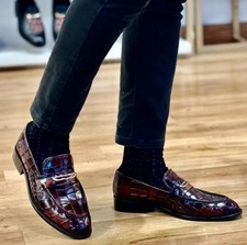 Mocassino uomo coccodrillo