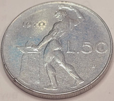1970 Italy 50 Lire KM# 95.1 US