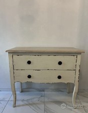 Cassettiera in legno massello shabby chic