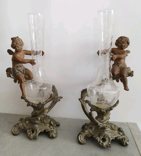 Antico vaso soliflore putto - vaso,