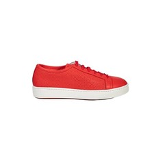 SANTONI  SNEAKERS PELLE ROSSA