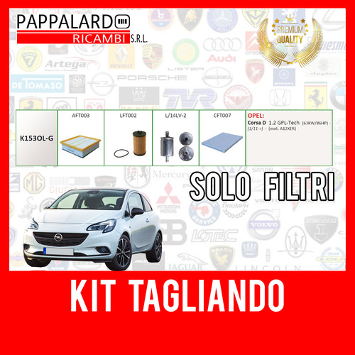 Kit tagliando filtri ydea - filtri,