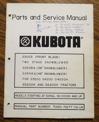 Kubota g2003 lama anteriore - g2003,