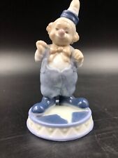 STATUA STATUETTA FIGURINE CLOWN PAGLIACCIO PORCELLANA MORENA DECORATO A MANO