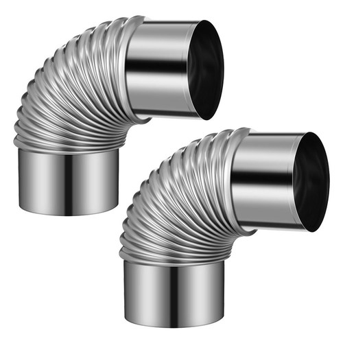 2pz tubo stufa acciaio - 2pz,