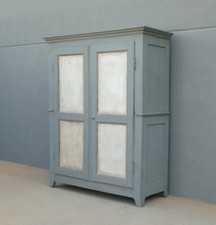 Antico armadio due ante laccato Shabby Chic, metà '800 - L 173 cm!