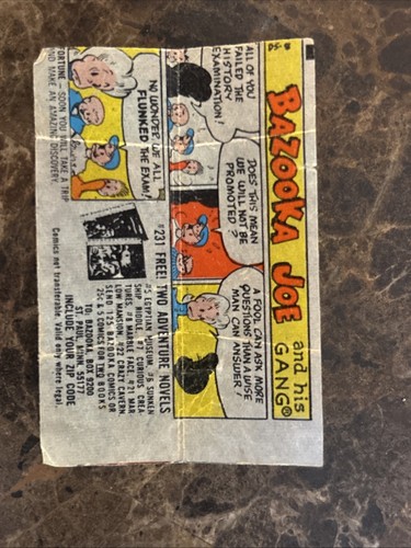 Raro fumetto bazooka joe 231 - joe, #231