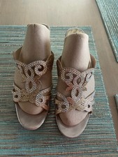 Sandali donna strass slip on