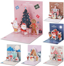 6 Pezzi 3D Cartoline Di Natale