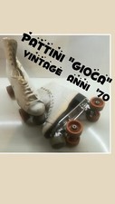 PATTINI ROTELLE PELLE BIANCA VINTAGE ANNI '70?? VINTAGE ROLLER SKATES leather
