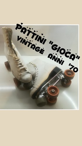 Pattini rotelle pelle bianca - rotelle,