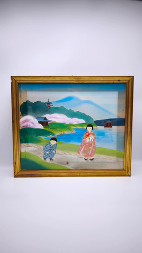 81738 quadro dipinto seta - quadro,