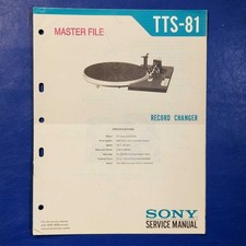 SONY TTS-81 Service Manual