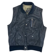 Giacca gilet pelle vintage