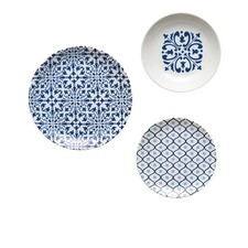 Guzzini-Serv.piatti 18pz"Le Maioliche blu Mediterrano"