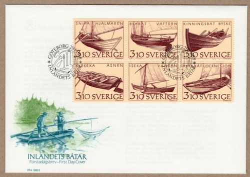 Svezia 1988 barche navi - , fdc