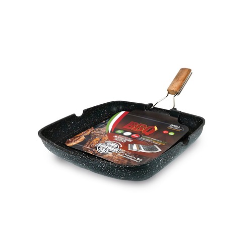 Grill manico legno - in,