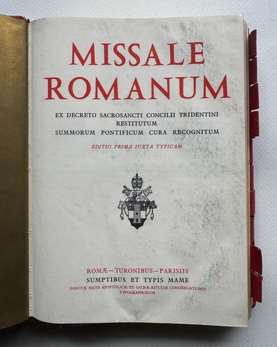 Missale romanum 1962 mame - missale,
