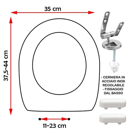 Sedile copriwater compatibile - sedile,