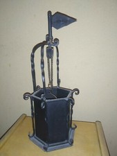 Oggetto vintage ferro battuto realizzato a mano pozzo della fortuna secchio rame