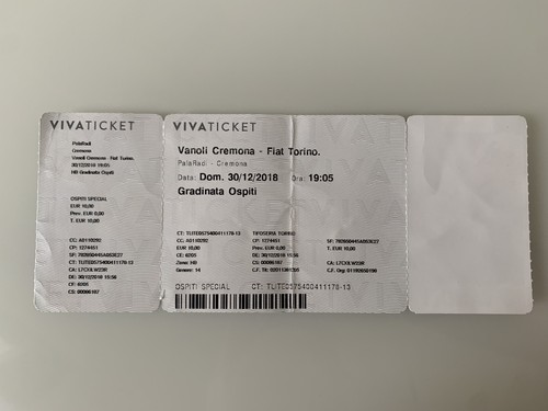 Biglietto basket vanoli - biglietto,