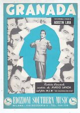 Spartito GRANADA dal film DA QUANDO SEI MIA - MARIO LANZA Augustin Lara 1956