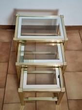 Tris Di Tavolini In Ottone