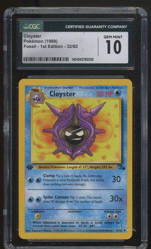 Pokemon cloyster fossil 1999 - cloyster,