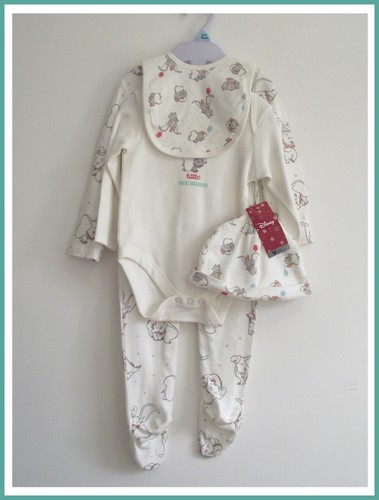 Disney baby bianco dumbo - 6-9m,