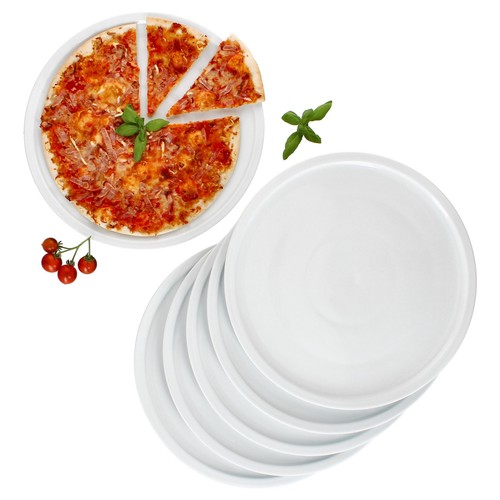 Set piatti pizza bianco - set, 6