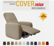 Copripoltrona Reclinabile Elasticizzato 1 Posto Relax Antimacchia Tinta Unita