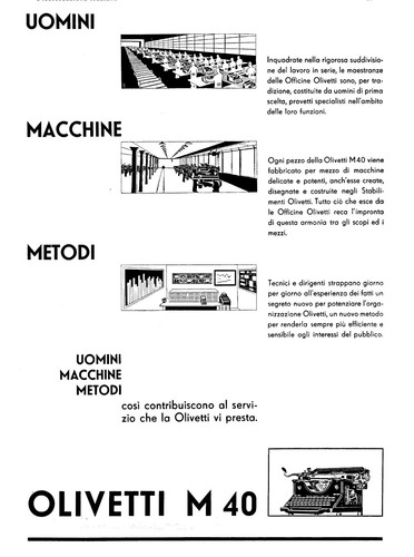 Pubblicita 1932 olivetti 40 - m,