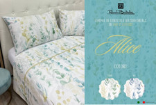 Completo Lenzuola Letto Matrimoniale Renato Balestra Alice In Puro Cotone 100%