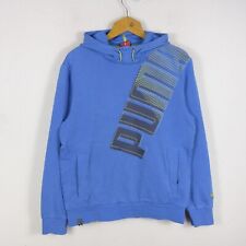 Felpa PUMA Uomo Taglia 46 Cotone Blu Sportiva Man Hoodie Sweater Casual Comoda