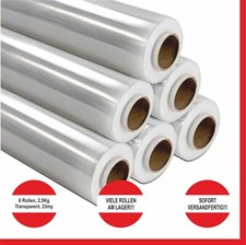 6 rotoli pellicola estensibile pellicola pallet pellicola imballaggio 23 my 2,5 kg trasparente