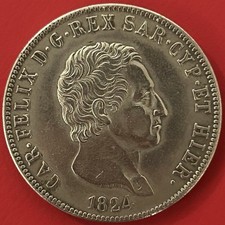 Moneta 5 LIRE ( 1824 ) •