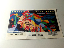 BIGLIETTO LOTTERIA ANNO 2001