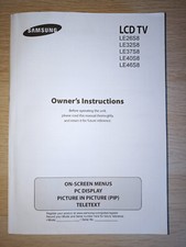 Istruzioni Manuale TV SAMSUNG LCD le26s8 le32s8 le37s8 le40s8 le46s8 anno 2007
